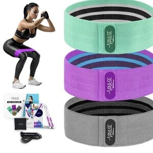 Pulse Athletics Booty Exercise Light Medium Heavy Bands 3 Different Intensities